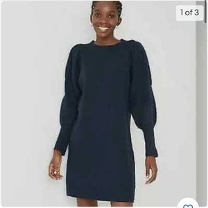 NWOT A New Day Blue Puff Sleeve Sweater Dress XS